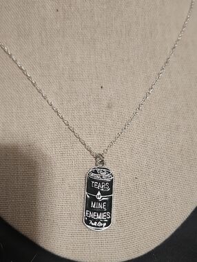 Handcrafted Silver 'Tears of Mine Enemies' Necklace